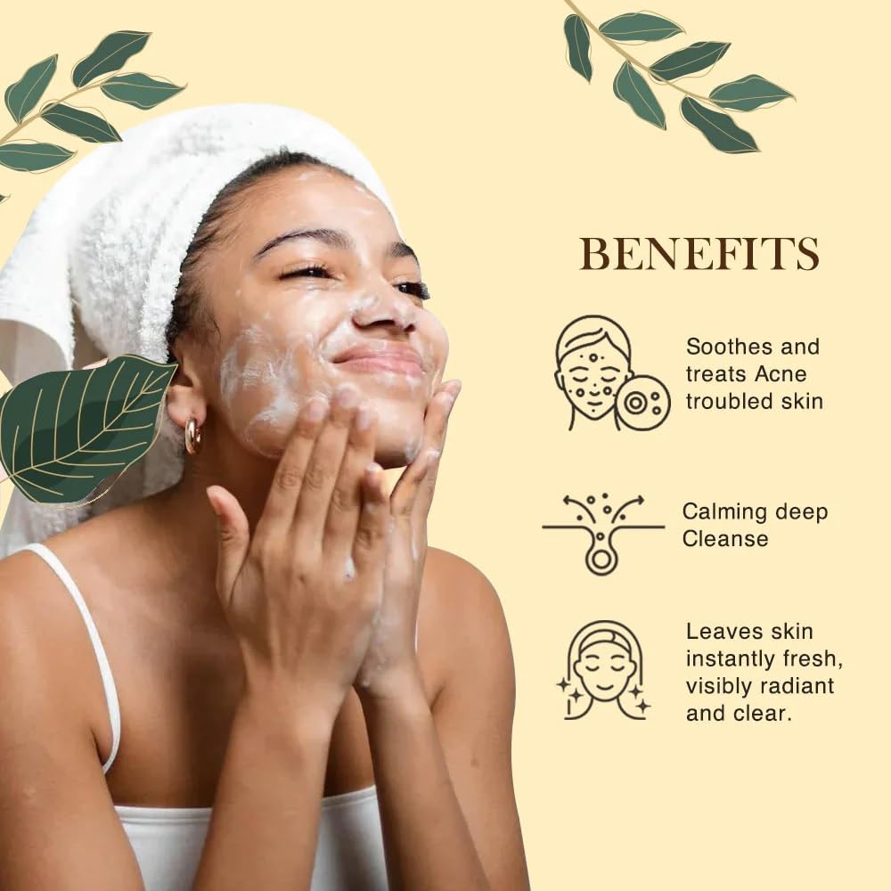 Best Neem & Aloe Vera Face Wash for All Skin Types - 100ml | Gentle Cleansing for Acne, Oily & Sensitive Skin | Daily Skincare Routine