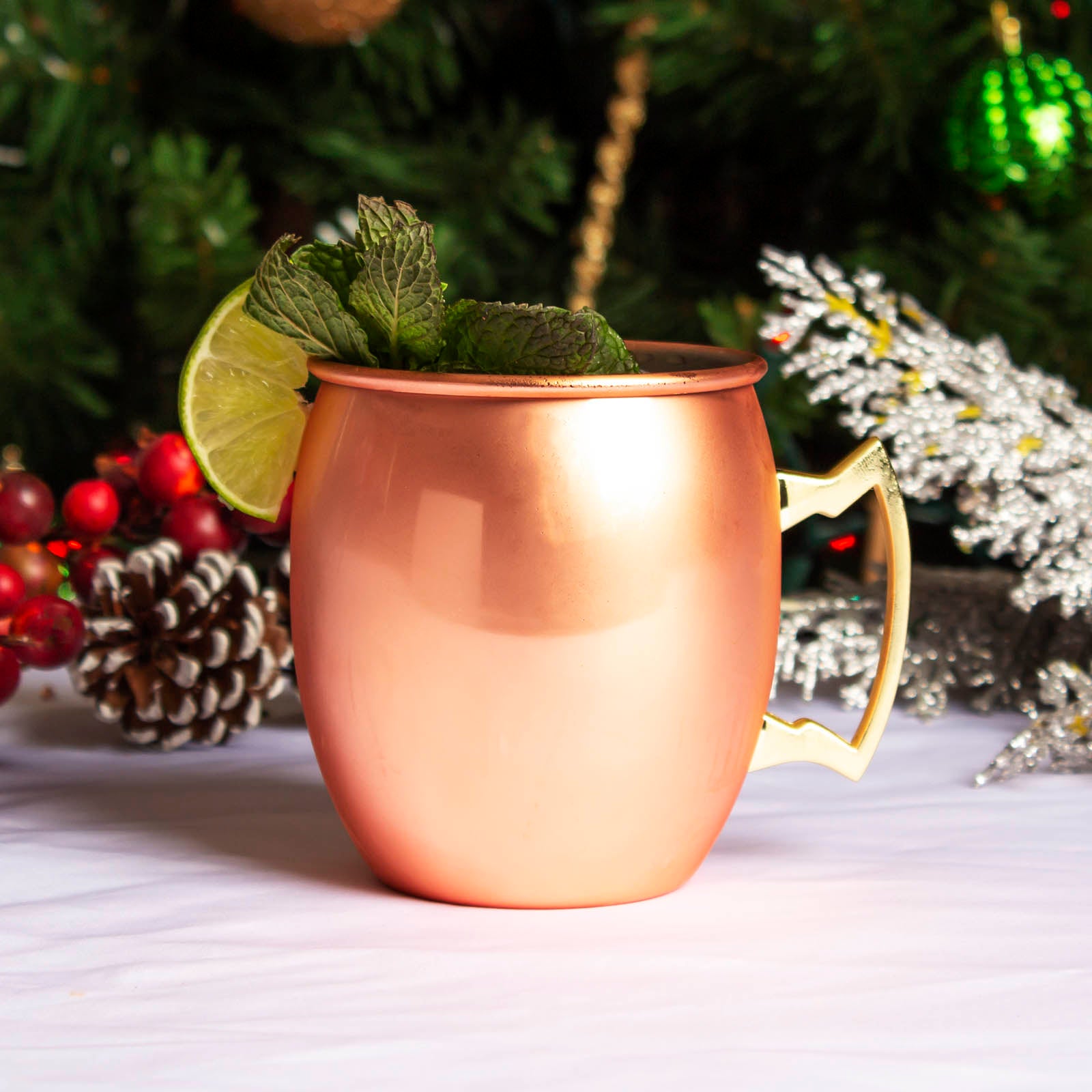 BarConic® Moscow Mule Copper Mug - 18oz Hammered Copper Plated Cocktail Cup for Gin, Vodka & Whiskey - Perfect for Parties, Gifts & Home Bar Decor