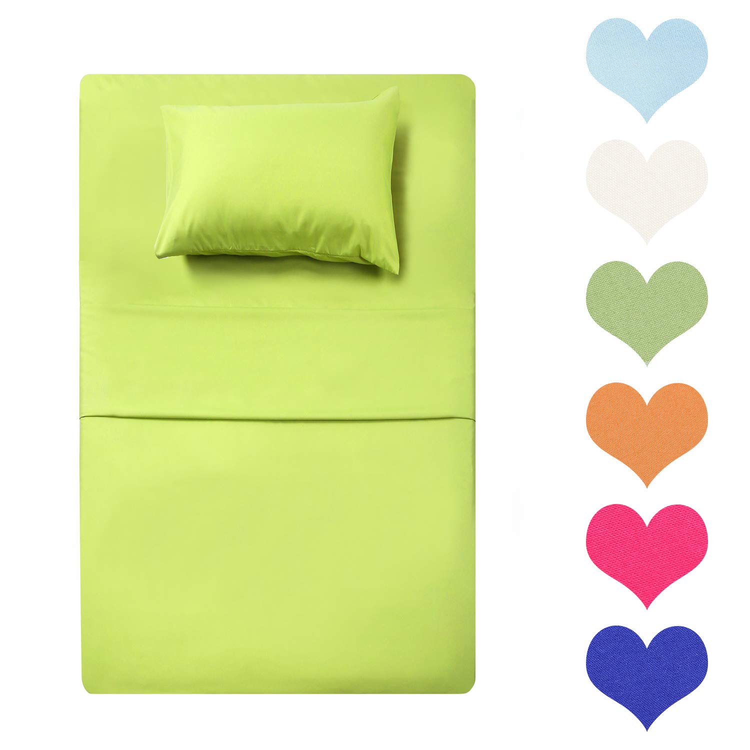 400 Thread Count 100% Long Staple Cotton Twin Sheet Set - 3 Piece Soft Breathable Bed Sheets with Deep Pocket (Fits 16