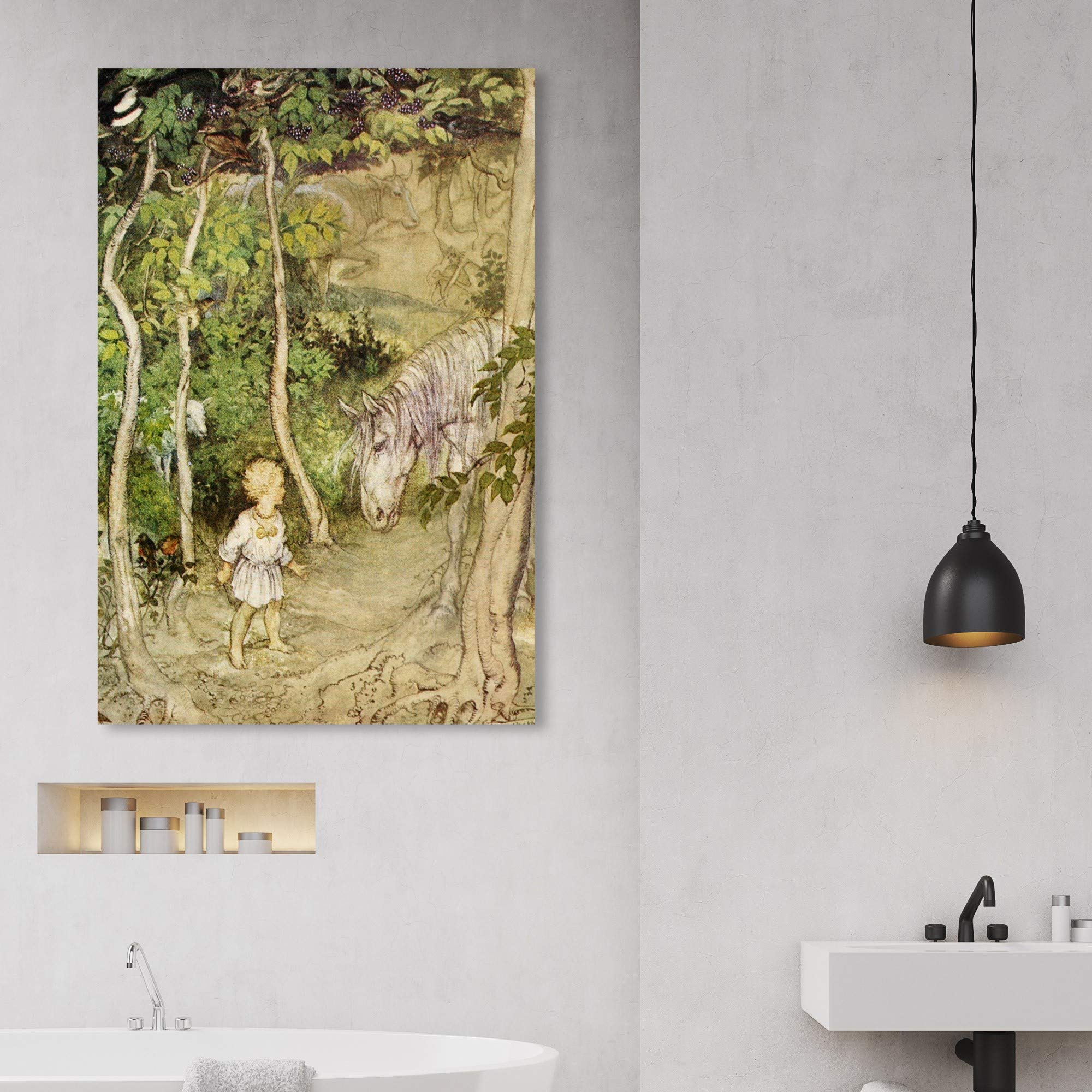 Magic Stallion Fantasy Wall Art Canvas Print - 30