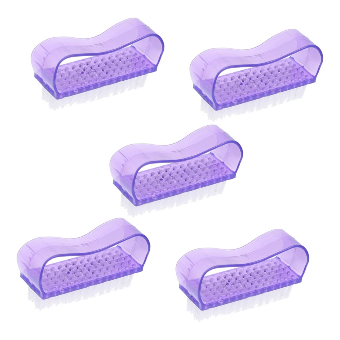 Beatifufu 5-Piece Nail Brush Set - Manicure & Pedicure Tools for Men & Women - Nail Scrubber, Hand Cleaning Brush with Ergonomic Handle - Perfect for Home Salon, Spa, and Professional Nail Care