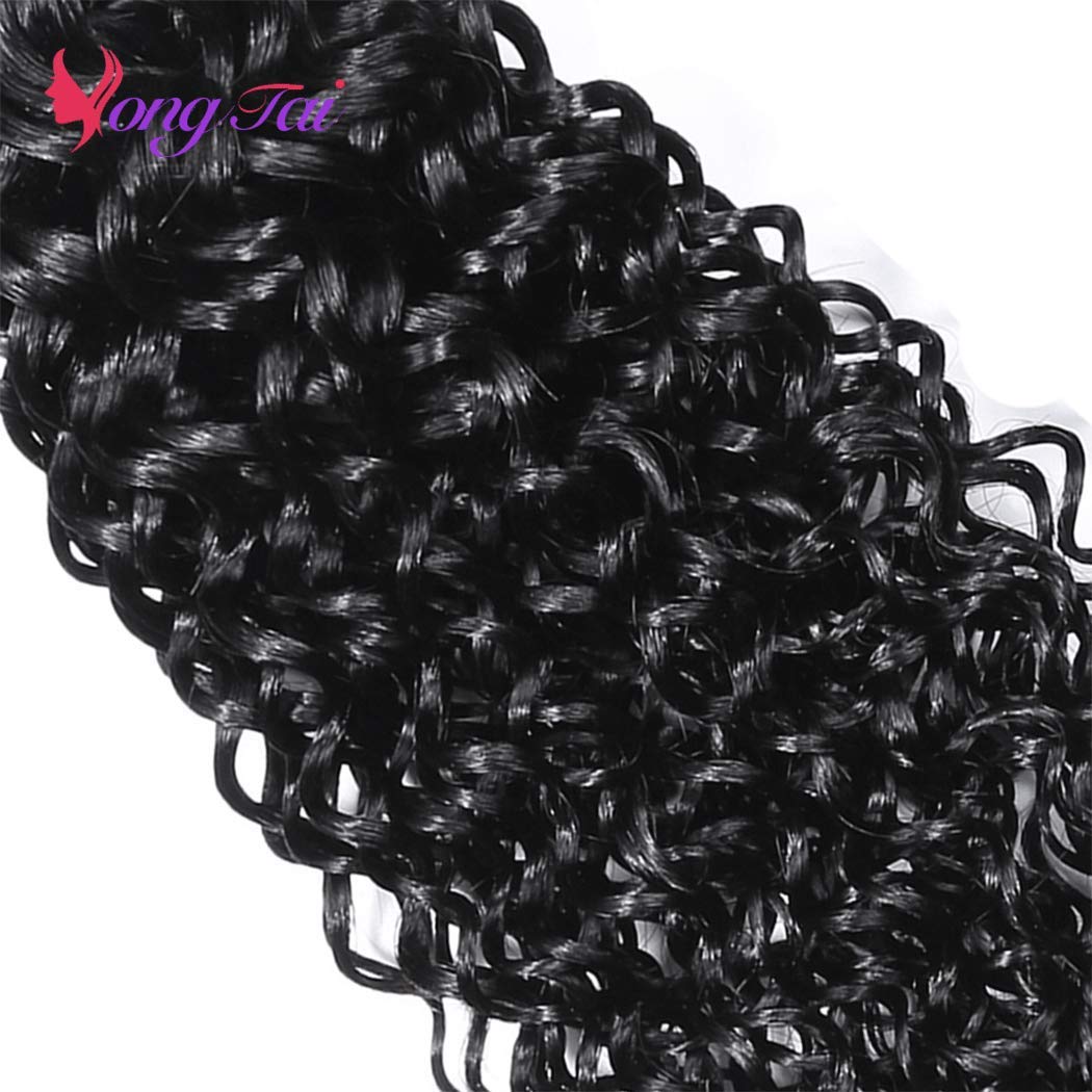 Brazilian Jerry Curly Human Hair Bundles 16 18 20 Inches - 100% Virgin Unprocessed Kinky Curly Hair Extensions (1B Color) for Weaving, Styling & Natural Look - Perfect for Daily Wear, Parties & Special Occasions