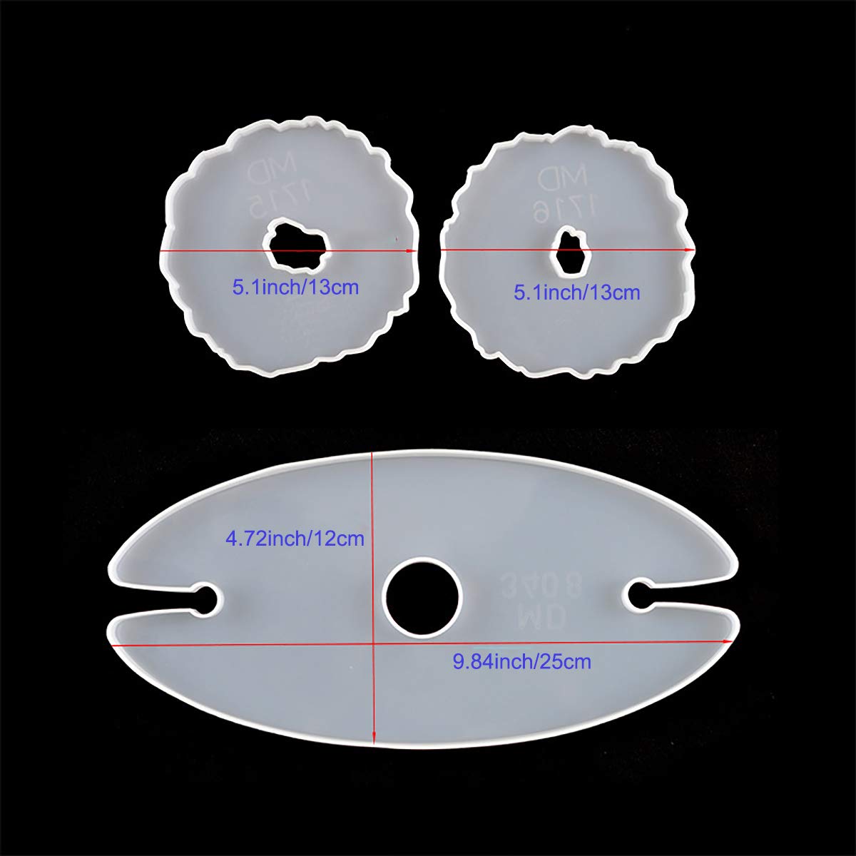 Premium 3-Piece Resin Silicone Mold Set for DIY Wine Rack & Coaster Making - Durable Casting Molds for Glasses Holder, Home Bar Decor & Craft Projects