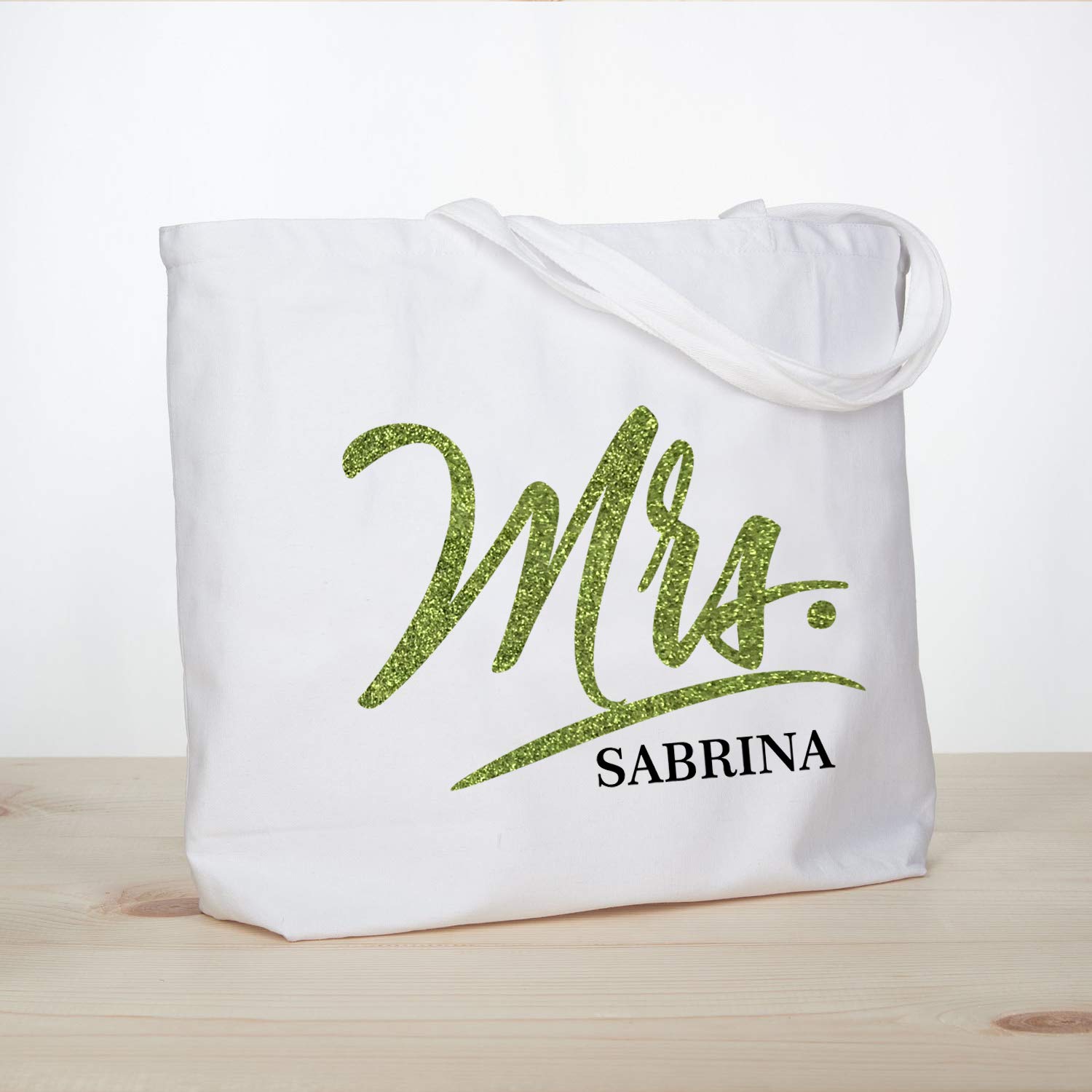 Personalized Monogrammed Tote Bags for Wedding & Bridal Shower - Elegantpark Future Mrs Cotton Canvas Gift with Pocket - Perfect for Bachelorette Parties, Engagement Gifts & Bride-to-Be Accessories