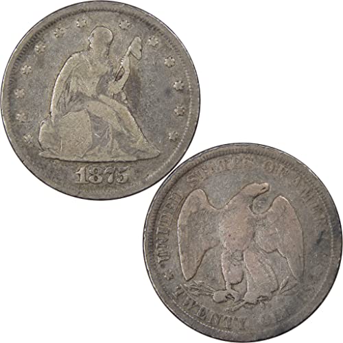 1875 Seated Liberty Twenty Cent Piece - 90% Silver Rare US Coin (G Good Condition) | Perfect for Coin Collectors, History Buffs & Investment Portfolios