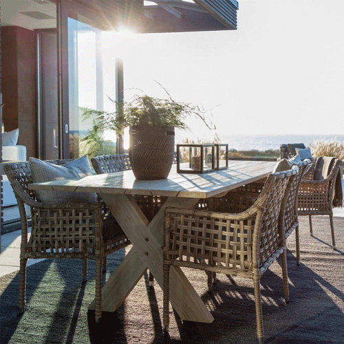 Artwood Santa Monica Outdoor Dining Chair - Classic Grey Patio Furniture for Garden, Poolside & Backyard Relaxation