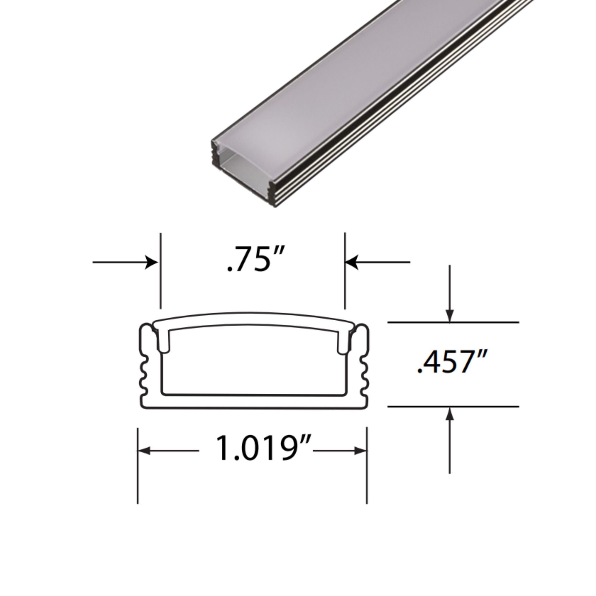 4ft Wide Aluminum Mounting Channel - Heavy Duty U-Shaped Track for LED Strip Lights, Signage & Solar Panels - Perfect for Home, Office & Outdoor Installations