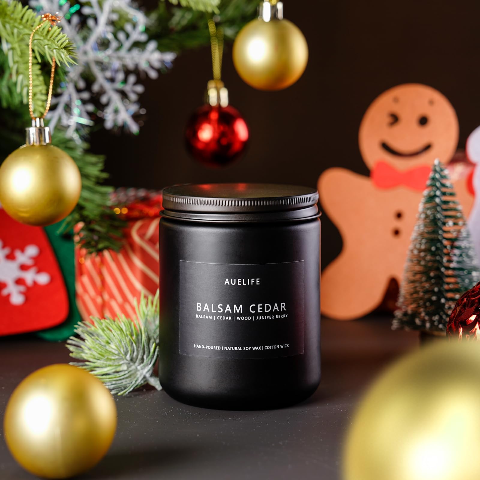 Balsam Cedar Scented Soy Candle - 7oz Aromatherapy Home Candle, Natural Soy Wax Candle for Relaxation & Stress Relief - Perfect Gift for Women, Housewarming & Cozy Home Decor | Ideal for Living Room, Bedroom & Bathroom