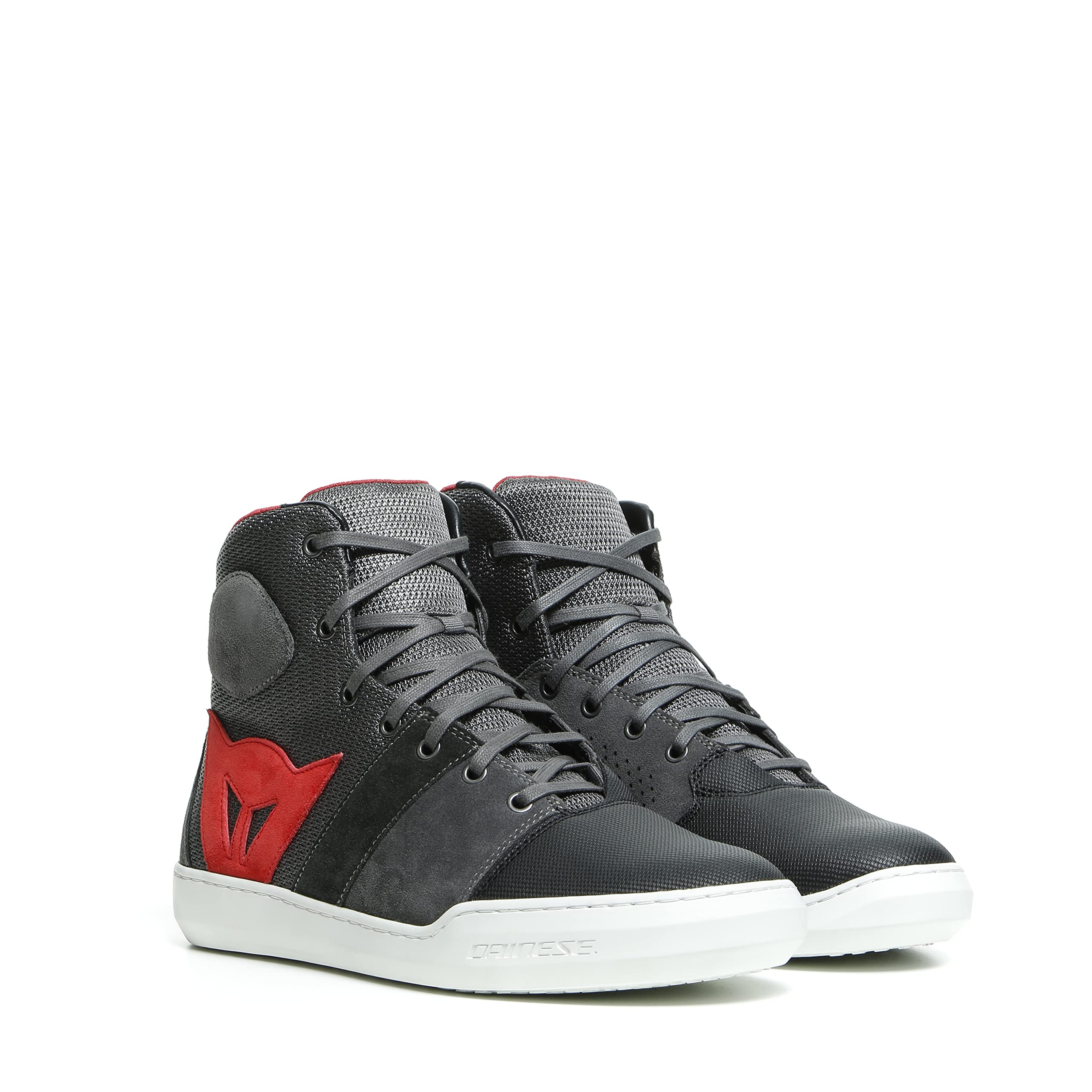 Dainese York Air Shoes - Men's Motorcycle Riding Boots (Phantom/Red, Size 45) for Street Bike & Cruiser Comfort & Protection