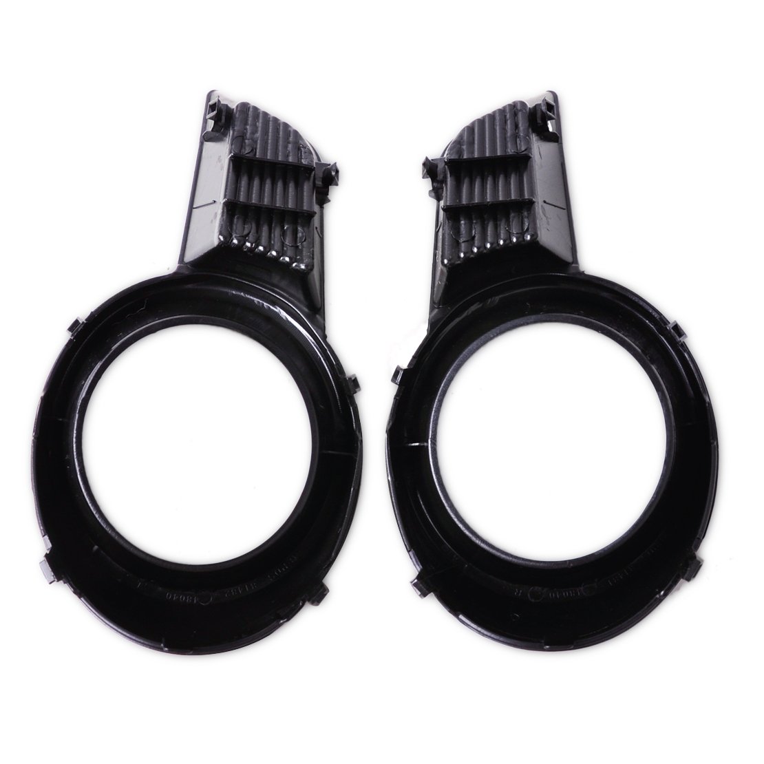 Beler Black Front Left & Right Bumper Fog Light Cover Grille Assembly for 2008-2010 Toyota Highlander | Durable Replacement for Off-Road & Night Driving