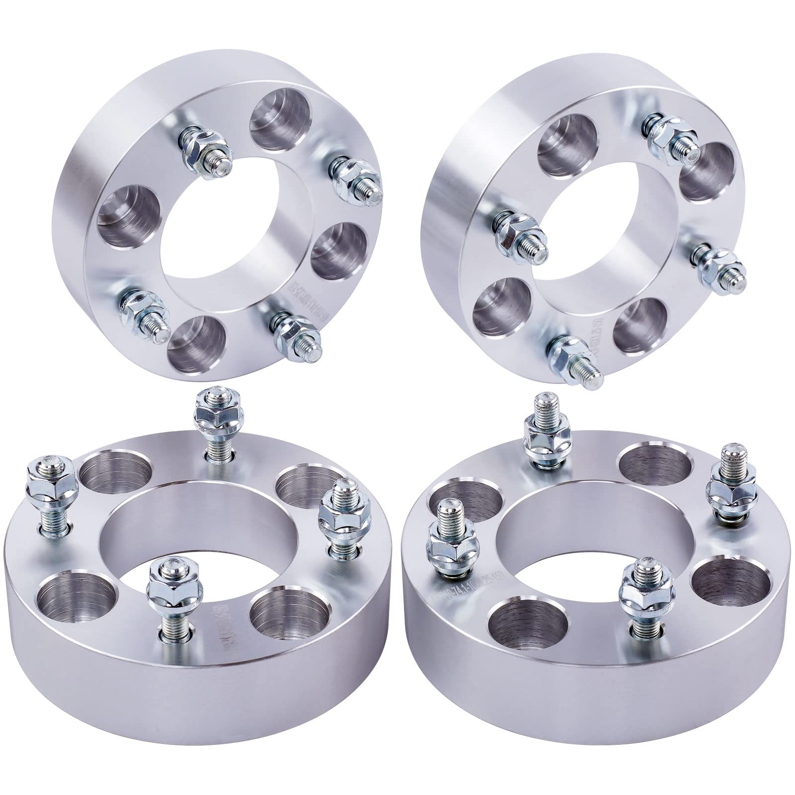 DCVAMOUS 4PC 1.5 Inch ATV/UTV Wheel Spacers Kit - 4x156 Bolt Pattern with 12x1.5 Studs & 131mm Center Bore - Compatible with Polaris Ranger (2013-2021), RZR XP 1000 (2014-2021), RZR (2015-2021) - Enhance Off-Road Stability & Traction for Mudding, Trail Riding & Dune Adventures