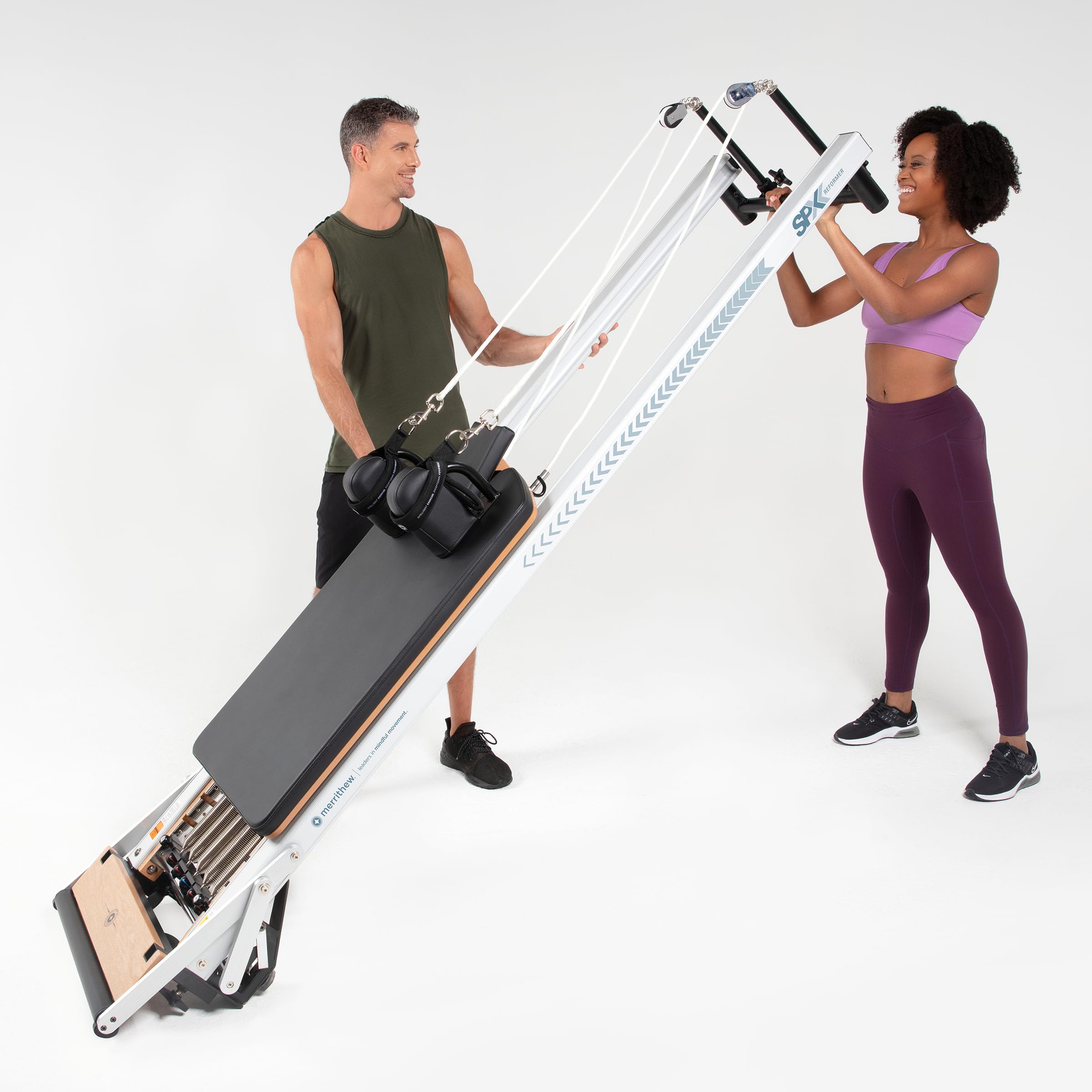 Merrithew™ at Home SPX® Reformer Package with Vertical Stand - Professional Pilates Equipment for Home Gym, Fitness & Rehabilitation | Perfect for Small Spaces & Apartment Workouts