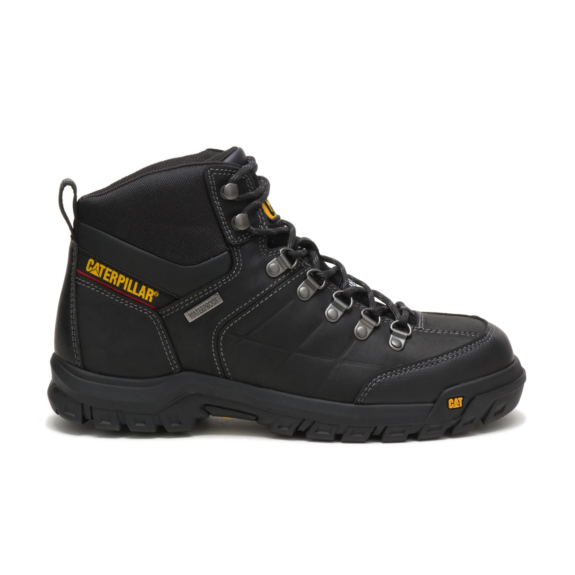 CAT Men’s Threshold Waterproof Steel Toe Work Boots - Heavy Duty Safety Shoes for Construction, Warehouse & Outdoor Work - OSHA Compliant Slip Resistant Work Boots
