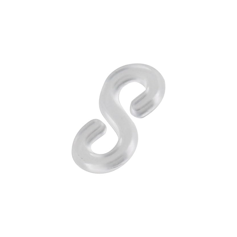 200pcs Transparent Plastic S Clips for Loom Bands - DIY Jewelry Making Connectors, Bracelet & Necklace Clasps - Perfect for Kids Crafts, Friendship Bracelets and Rubber Band Art Projects