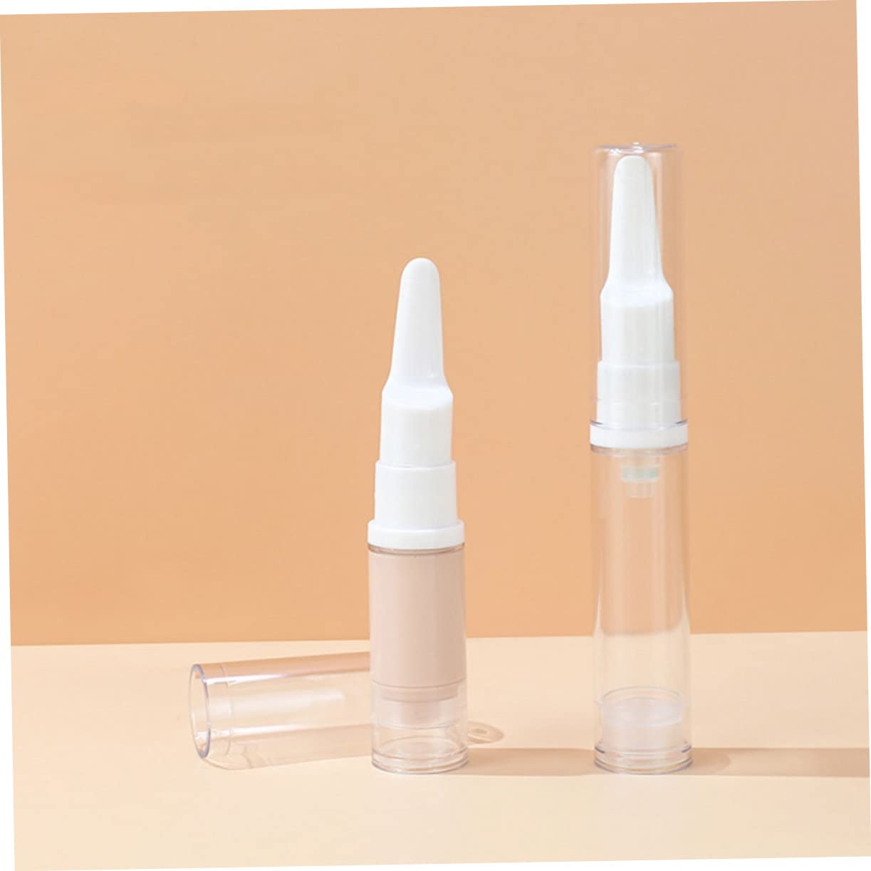 Refillable Travel Lotion Containers with Lids - 6 Pack Leak-Proof Cream Pump Bottles for Makeup, Skincare & Toiletries | Perfect for Air Travel, Gym Bag & Daily Essentials Organization
