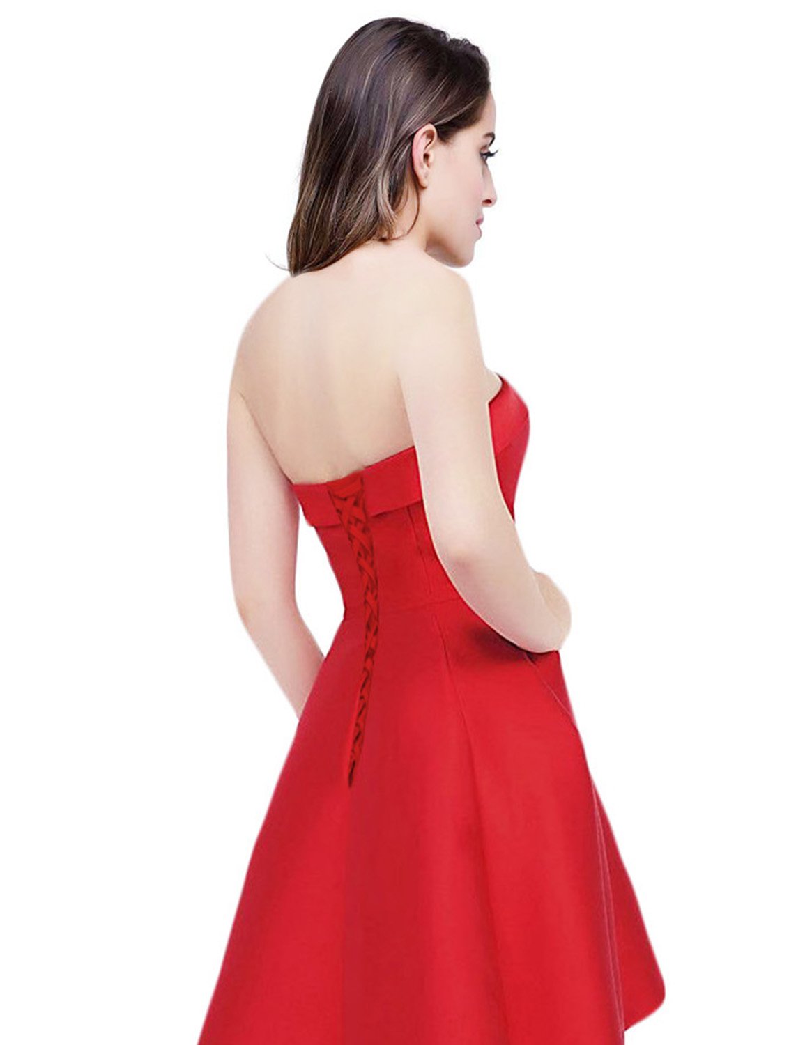 Strapless A-Line Prom Dress for Women - Elegant Asymmetrical Evening Gown for Formal Parties, Homecoming, and Special Occasions | SHPM19