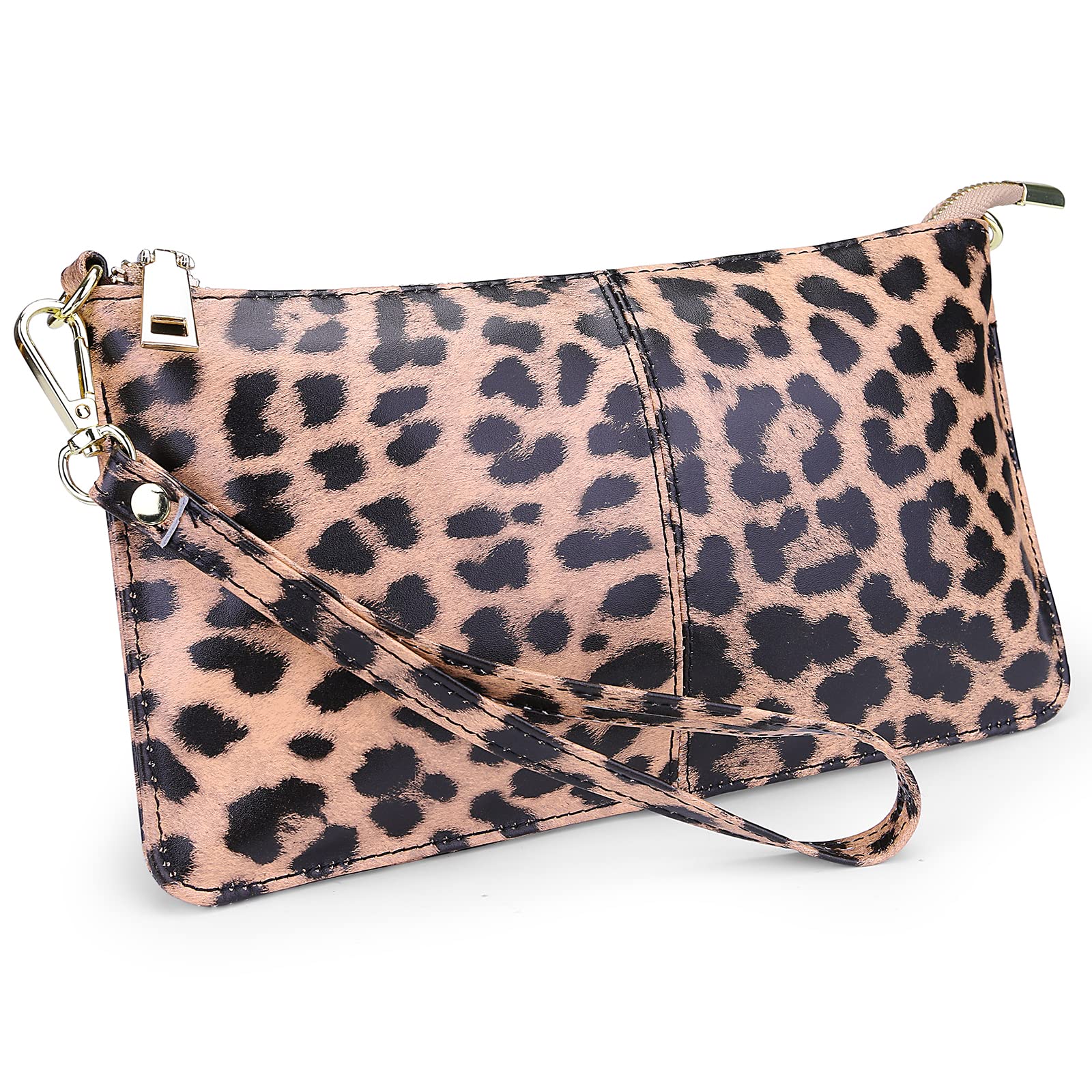 YALUXE Genuine Leather Crossbody Bag for Women - Phone Wallet Clutch for Daily Use