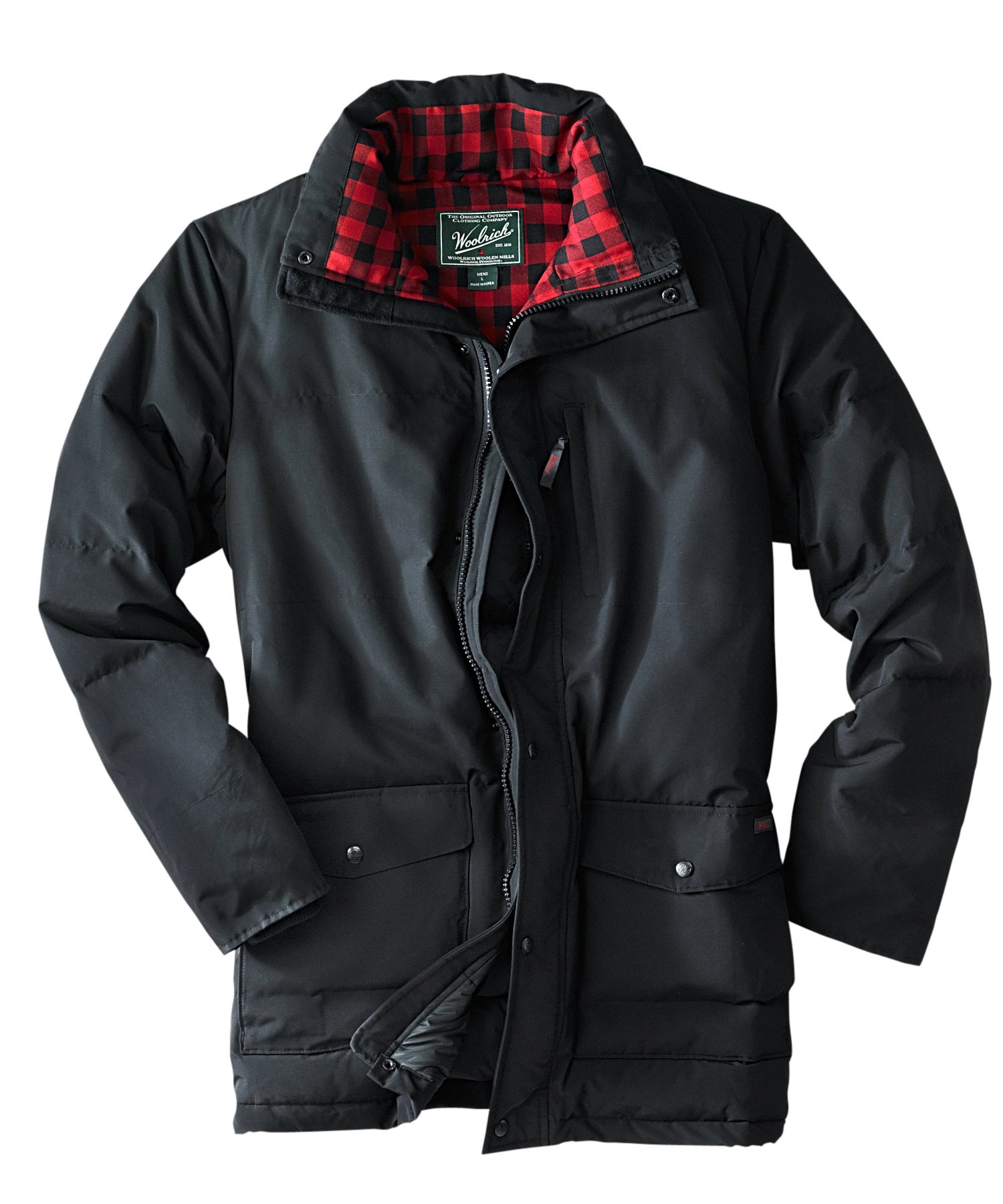 Woolrich Men's Langhorn Jacket - Waterproof Winter Coat with Fleece Lining for Outdoor Activities, Hiking & Camping