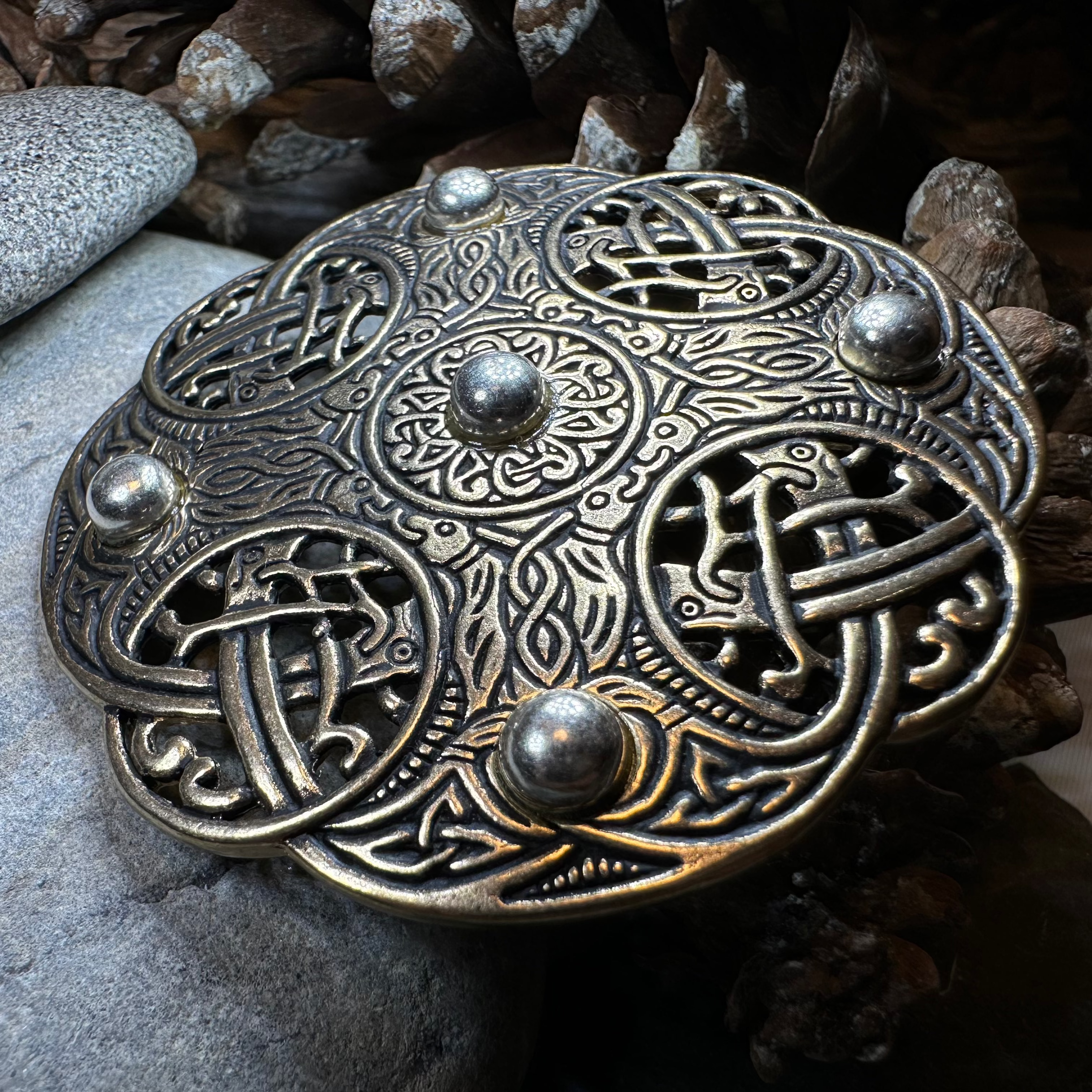 Authentic Anglo-Saxon Galloway Brooch - Viking Jewelry for Men & Women - Medieval Norse Brooch for Costumes, Reenactments & Historical Collections