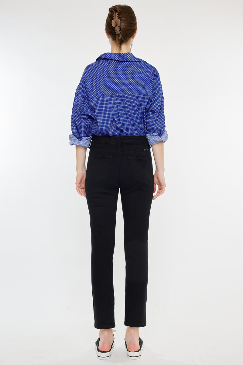 Haven Ultra High Rise Slim Straight Leg Jeans for Women - Stretch Denim Pants, Comfortable & Flattering Fit - Perfect for Casual Outfits, Workwear, and Everyday Style