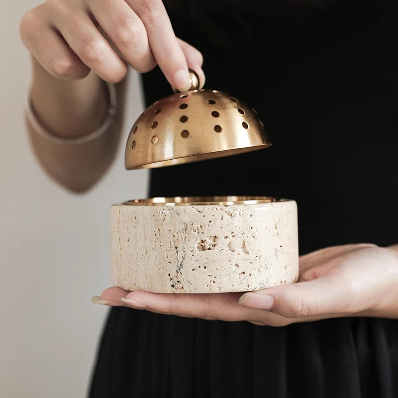 Ethereal Stone Incense Burner - Handmade Aromatherapy Diffuser for Meditation, Yoga & Home Decor | Natural Soapstone Essential Oil Warmer for Relaxation & Spiritual Healing