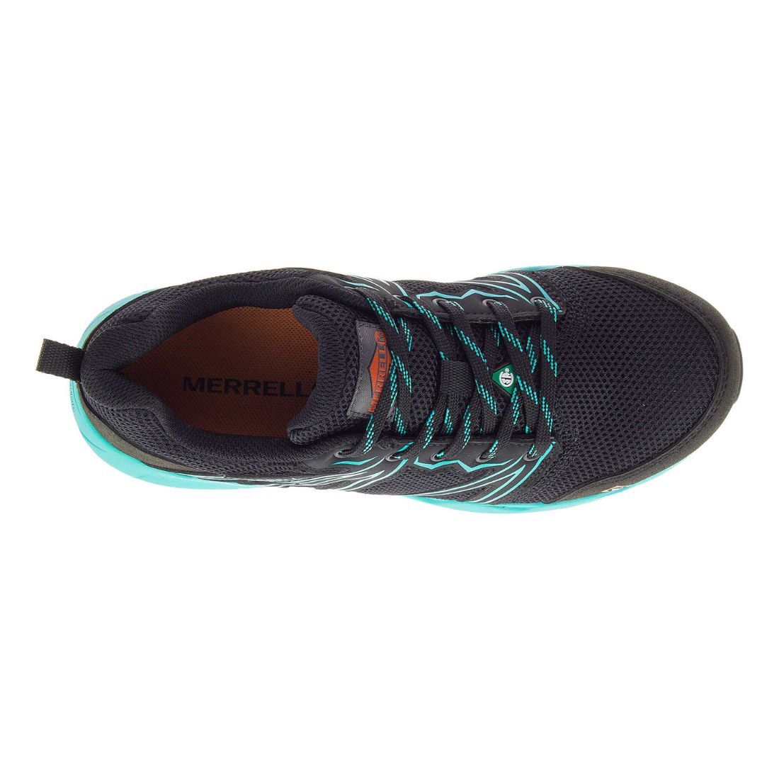 Merrell Fullbench Superlite J17548 Women's Alloy Toe CSA Certified Athletic Work Shoes - Lightweight Safety Footwear for Construction & Warehouse (Black/Teal) | Perfect for Industrial Jobs, Outdoor Work & Heavy-Duty Activities