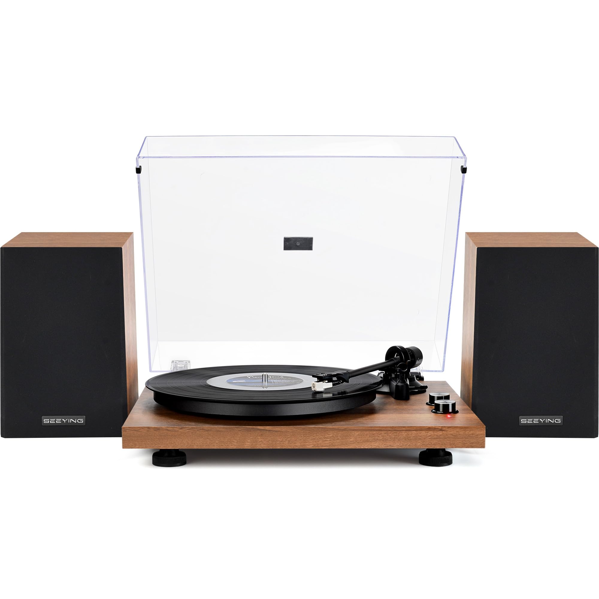 Wireless Bluetooth Vinyl Record Player Turntable with Built-in Speakers - 36W HiFi Stereo System, USB Recording, Magnetic Cartridge, Phono Preamp, Adjustable Counterweight, Belt Drive, Auto Stop - Perfect for Home, Office & Vintage Music Lovers