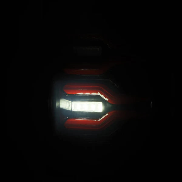 AlphaRex LUXX LED Tail Lights (Black/Red) for Dodge Ram 1500 2007-2008 & 3500 2007-2009 - Enhanced Visibility & Style for Night Driving & Off-Road Adventures