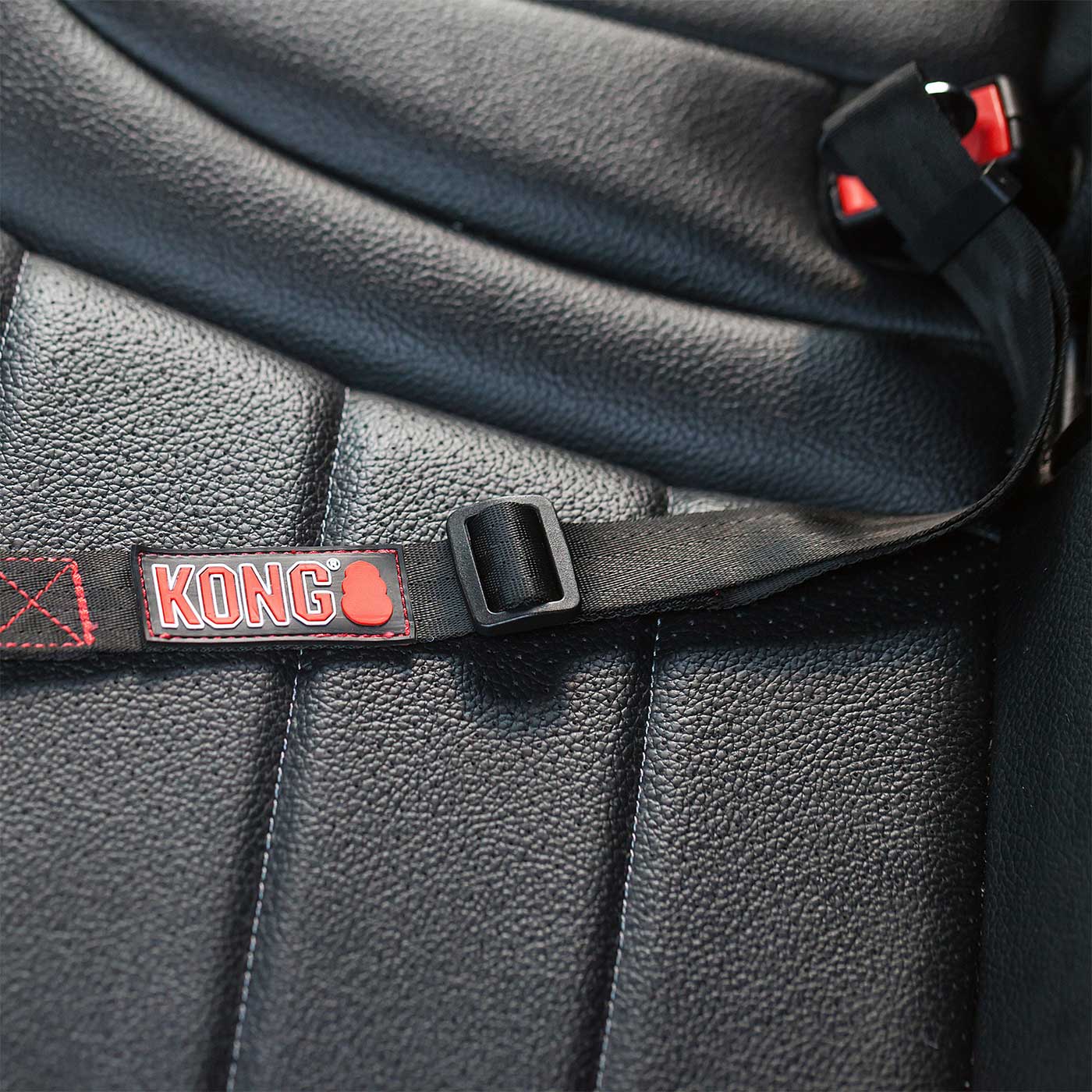 Durable KONG Seat Belt Tether for Dogs - Safe Car Travel Restraint for Small, Medium & Large Breeds | Perfect for Road Trips, Vet Visits & Daily Commutes