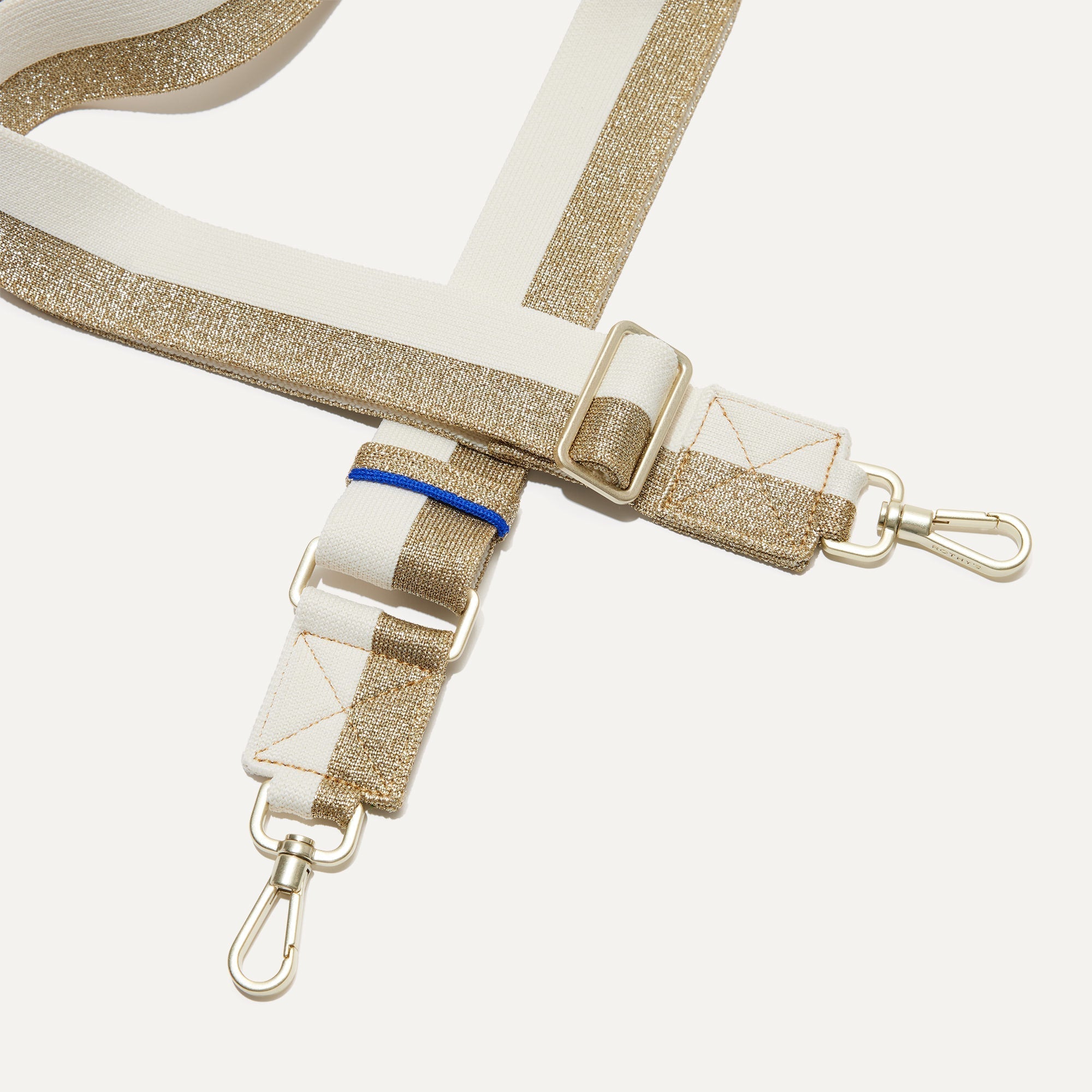 Stylish Gold and White Crossbody Strap - Adjustable Shoulder Bag for Women | Perfect for Travel, Shopping & Everyday Use