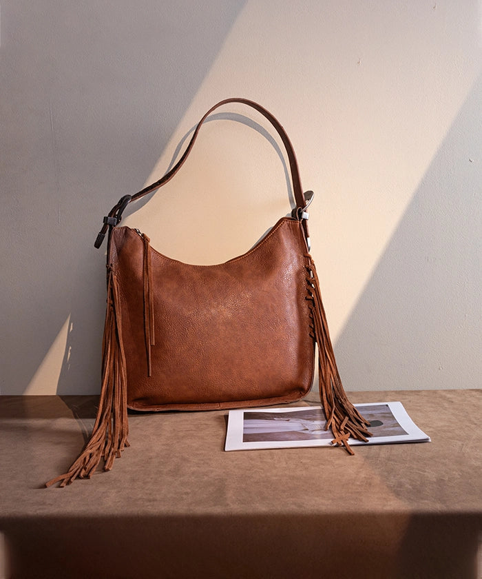 Montana West Fringe Hobo Bag - Stylish Leather Crossbody Purse for Women | Perfect for Everyday Use, Work & Travel