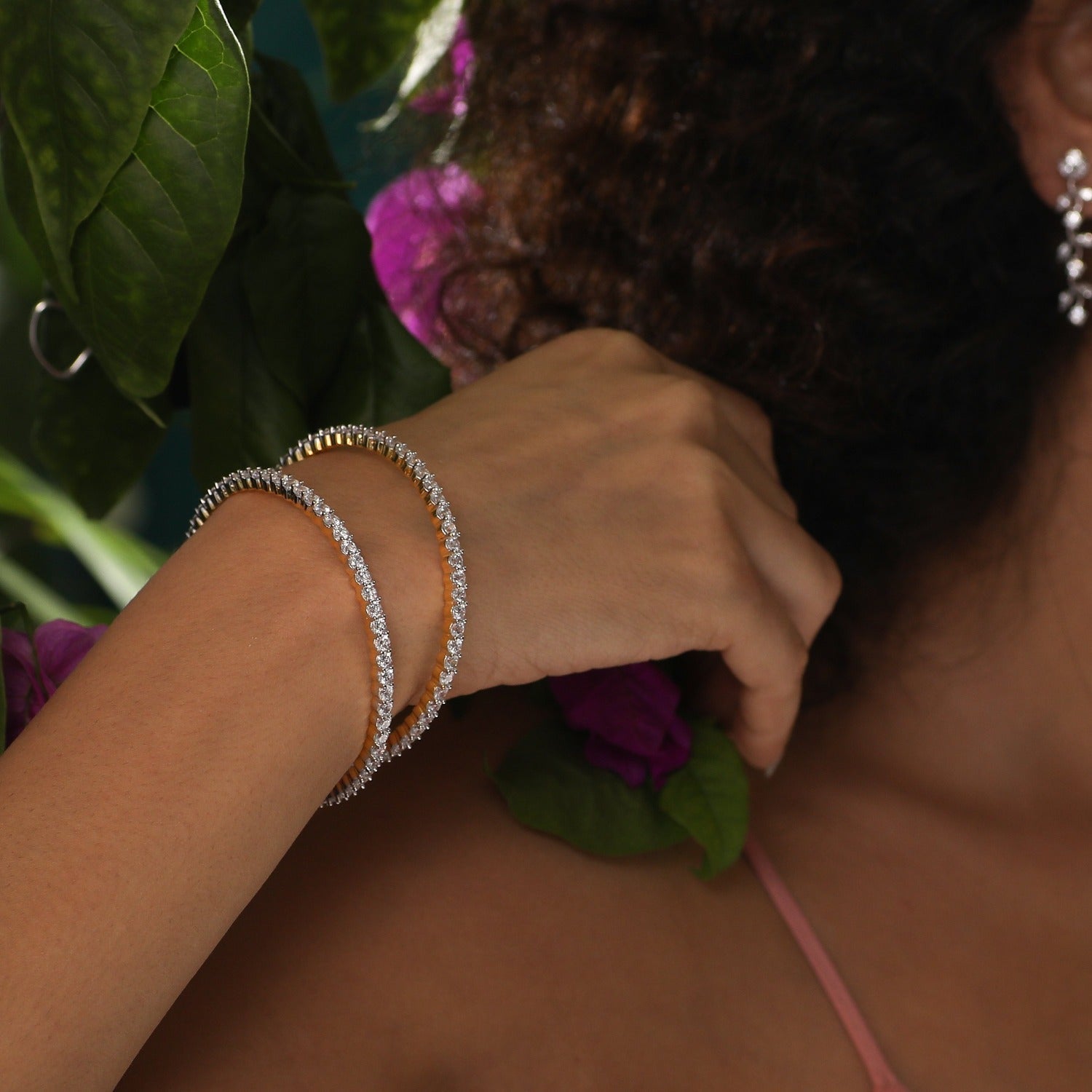 Elegant CZ Crystal Bangles for Women - Classic & Delicate Jewelry for Parties, Weddings & Everyday Wear