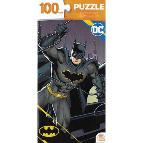 100 Piece DC Comics Batman Tower Jigsaw Puzzle - Fun Family Game Night Activity & Superhero Collectible for Kids & Adults