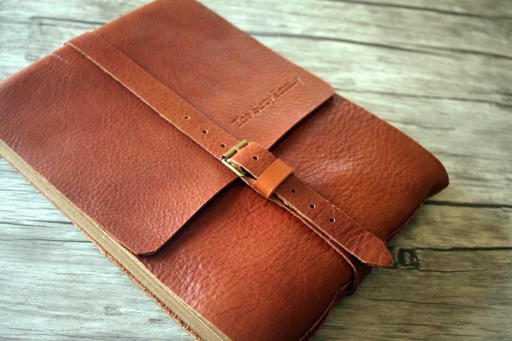 Custom Leather Wedding Guest Book - Elegant & Affordable Keepsake for Bridal Showers, Receptions & Anniversaries