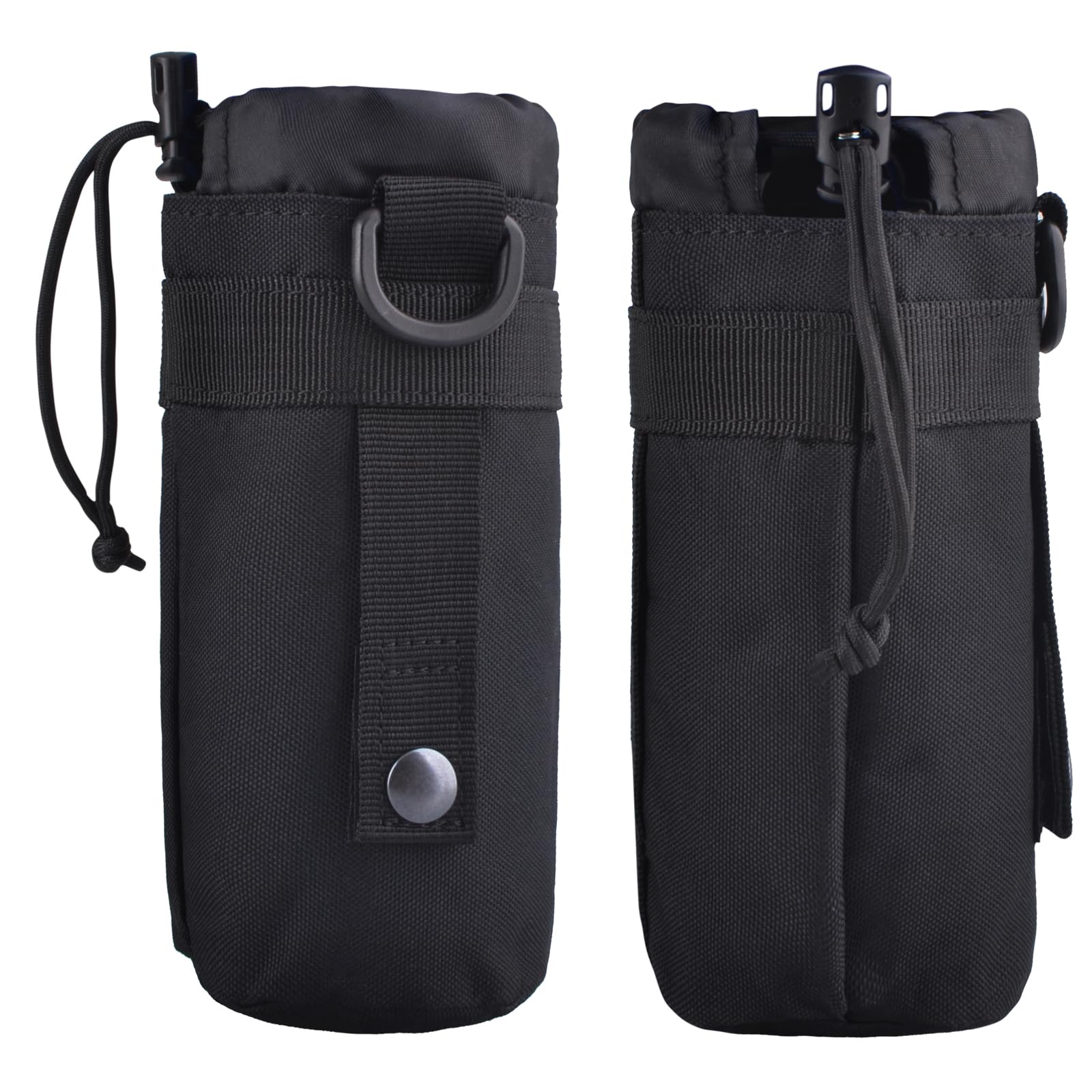 TRIWONDER Tactical MOLLE Water Bottle Pouch - Military Grade Hydration Carrier for H2O Bottles | Molle-Compatible Drink Holder for Backpacking, Camping, Hiking & Outdoor Adventures (Perfect for Survival Gear & Travel Accessories)