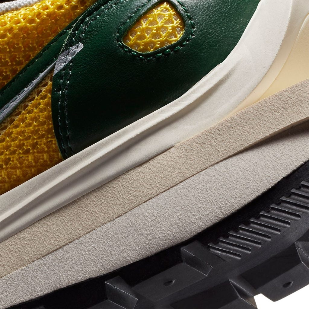 Nike x Sacai Vaporwaffle Sneakers in Tour Yellow & Gorge Green - Stylish Running & Casual Shoes for Men & Women | Perfect for Streetwear, Gym & Everyday Wear
