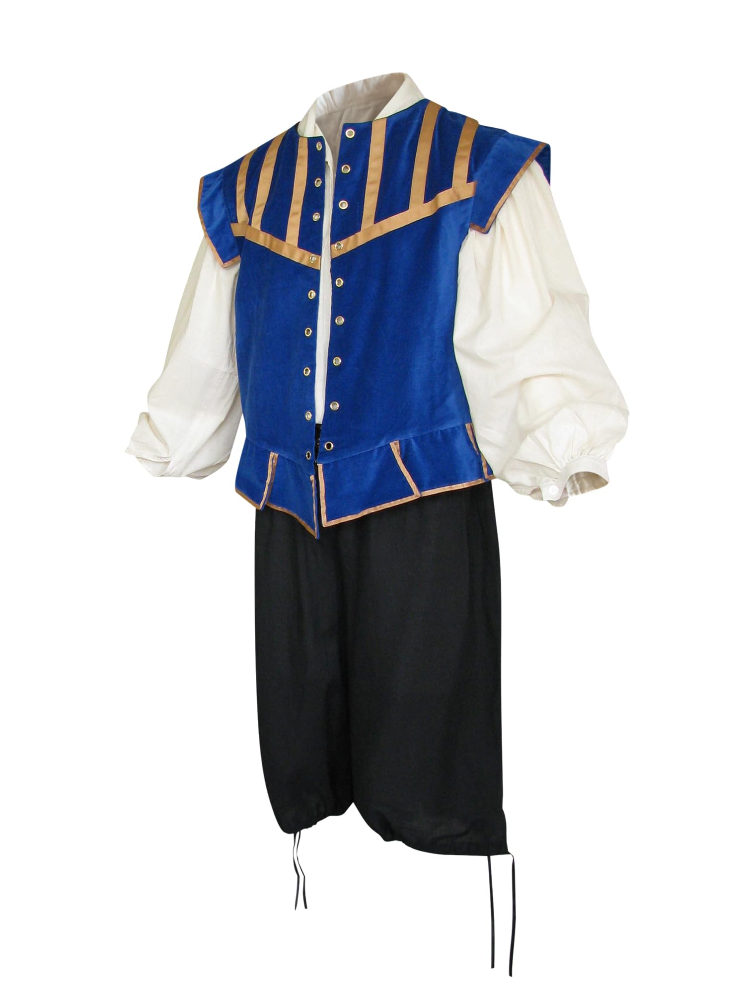 Men's Renaissance Doublet 3 Piece Costume Set for Ren Faire, Pirate & Medieval Cosplay | Historical Reenactment, LARP & Theater Performances
