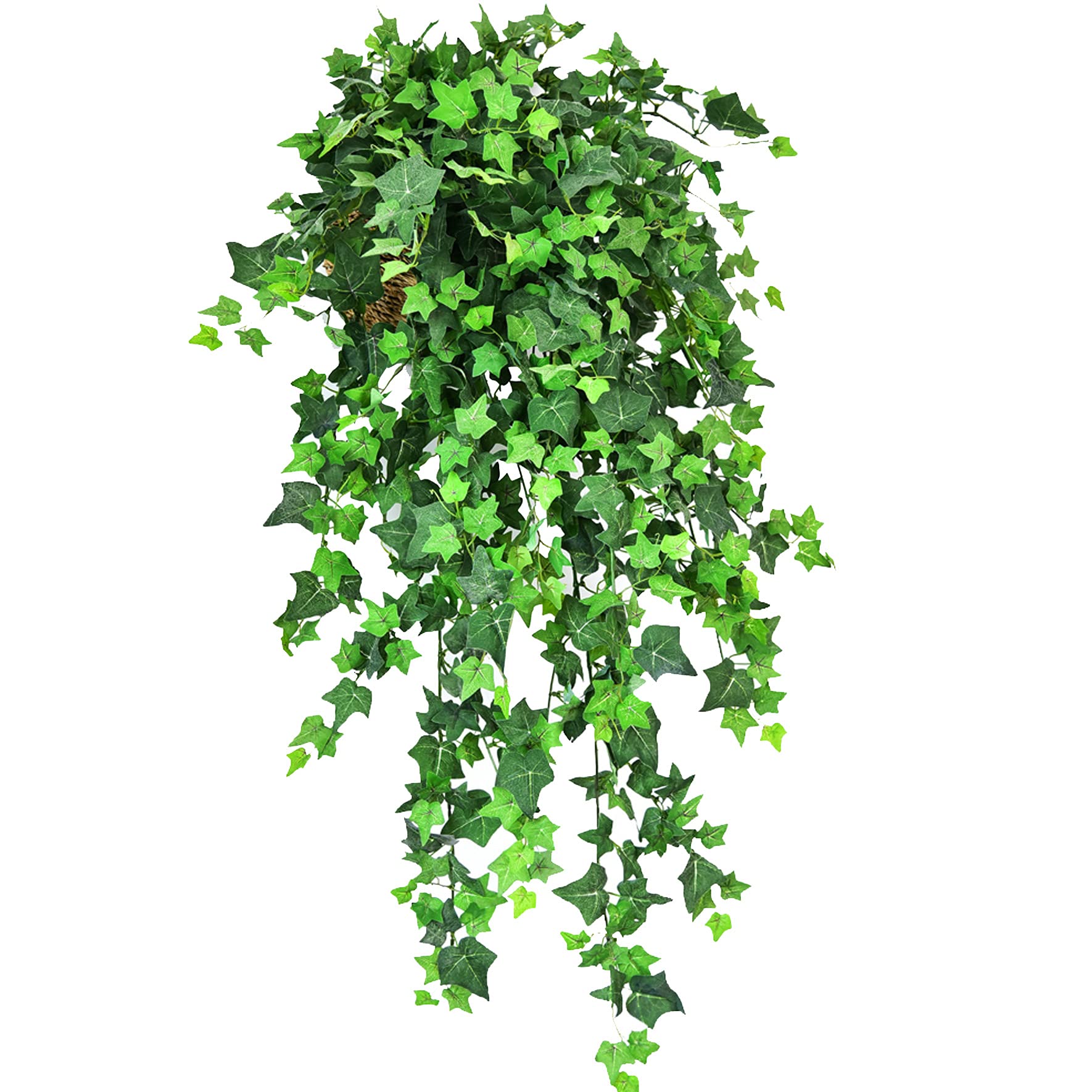 90cm Artificial Fern Plants - Fake Boston Fern & Ivy Garland Hanging Vines, Persian Rattan Faux Greenery for Wall Decor, Wedding, Home, Office & Outdoor Hanging Plant Decorations
