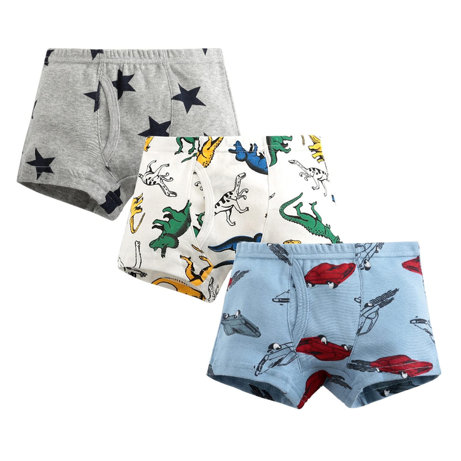 3Pcs Boys Cotton Training Underwear - Soft Breathable Cartoon Toddler Underwear for Potty Training | Perfect for Daycare, Playtime & Sleep