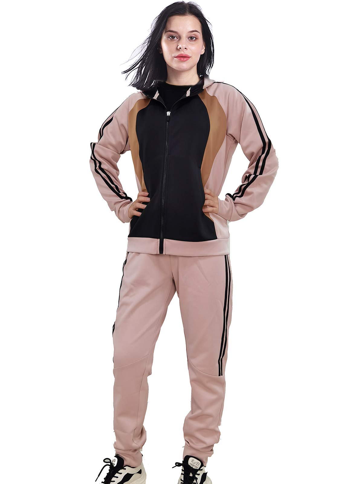 Women's Casual 2-Piece Track Suit Set - Comfortable Sweatsuit for Running, Yoga & Lounge Wear | Perfect for Gym, Workout & Everyday Fashion