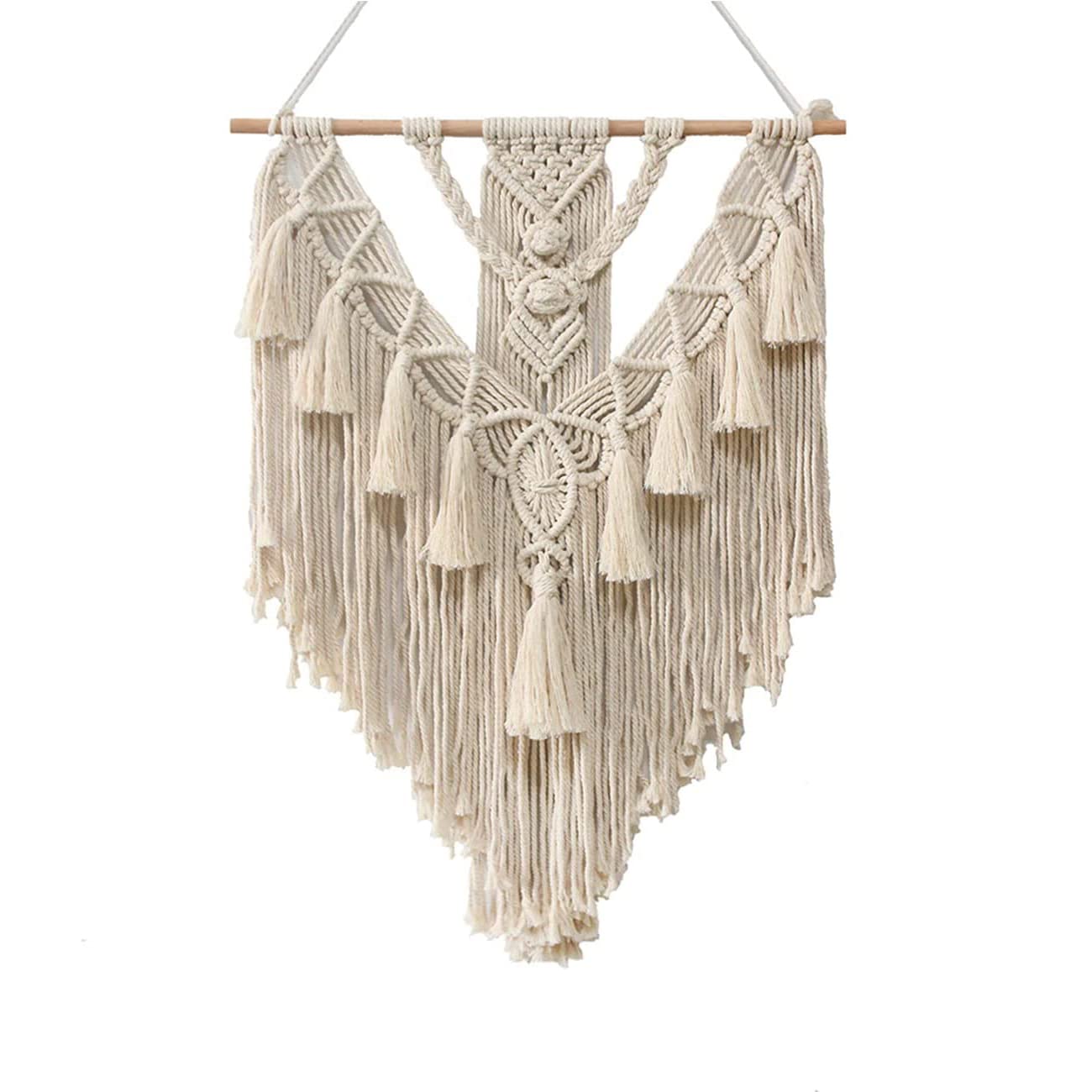 Boho Macrame Wall Hanging Tapestry - Handmade Cotton Bohemian Wall Art Decor for Bedroom, Living Room, Wedding | Chic Home Decor, Perfect for Apartment, Nursery & Photo Backdrop
