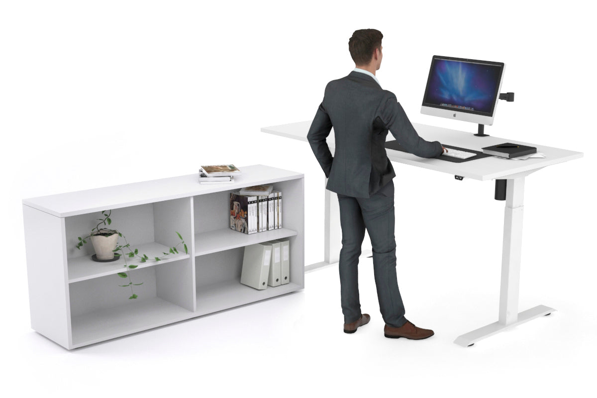 Height Adjustable Executive Desk [1600L x 700W] - Perfect for Home Office & Workspace Ergonomics