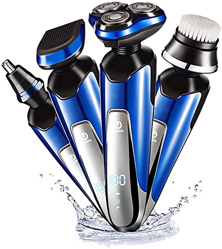 Rechargeable Electric Shaver - IPX6 Waterproof for Wet/Dry Shaving at Home & Travel