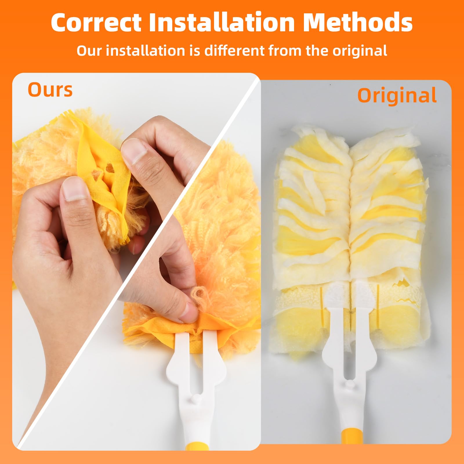 20 Pack 360 Dusters Refills for Swiffer Dusters - Unscented Heavy Duty Disposable Cleaning Kit with 1 Handle - Perfect for Dusting Furniture, Blinds, Ceiling Fans, Electronics & Hard-to-Reach Areas