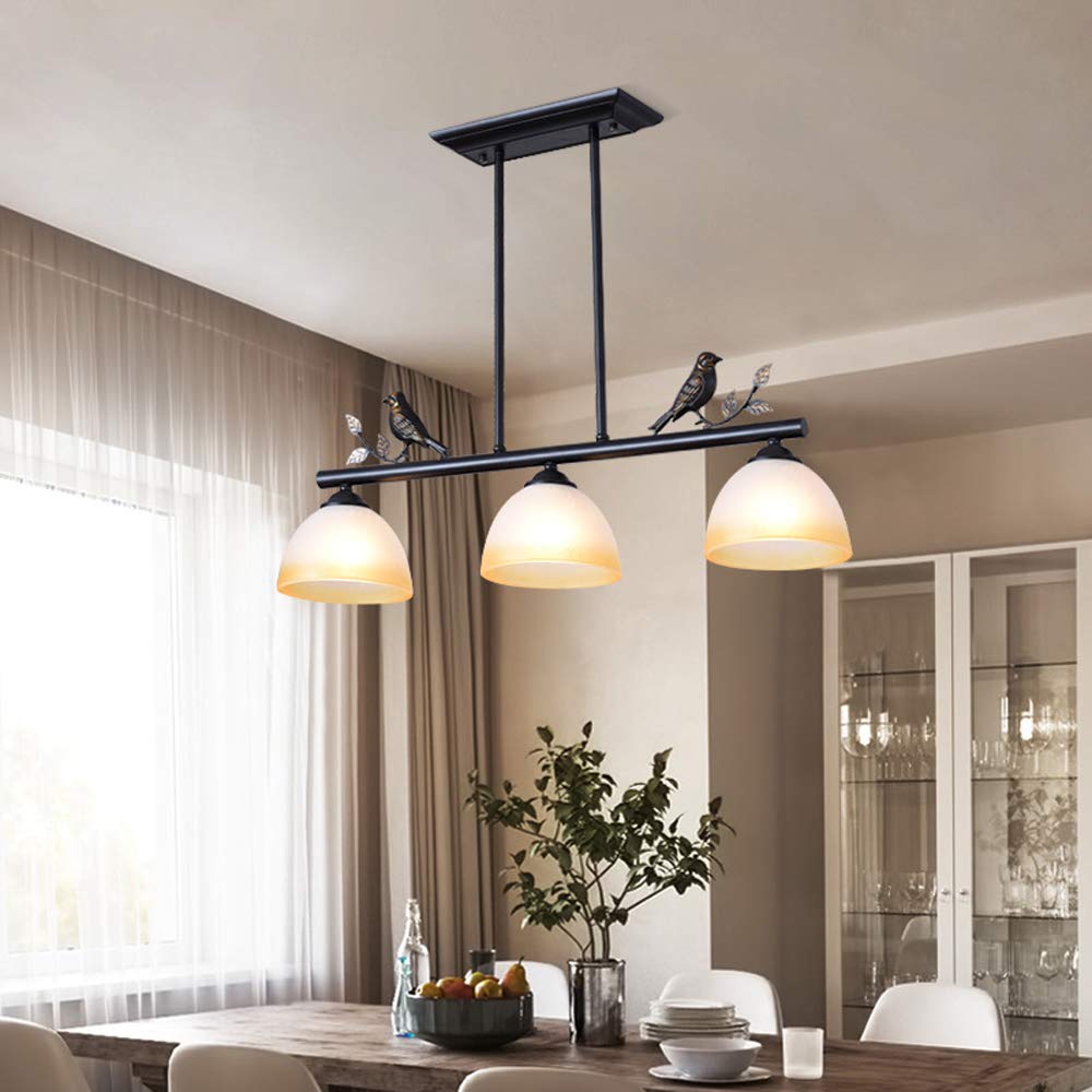 Modern LED Bird Dining Chandelier - 3-Light E27 Pendant Lamp for Home, Restaurant & Bar - Minimalist Macaron Design for Living Room & Dining Table Decor