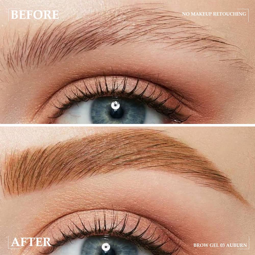Kaely Thickening Brow Mascara - Waterproof Tinted Eyebrow Gel for Natural Looking Brows, Vegan & Cruelty-Free Eyebrow Makeup (03 Auburn) - Perfect for Daily Use, Special Occasions & On-The-Go Touch Ups
