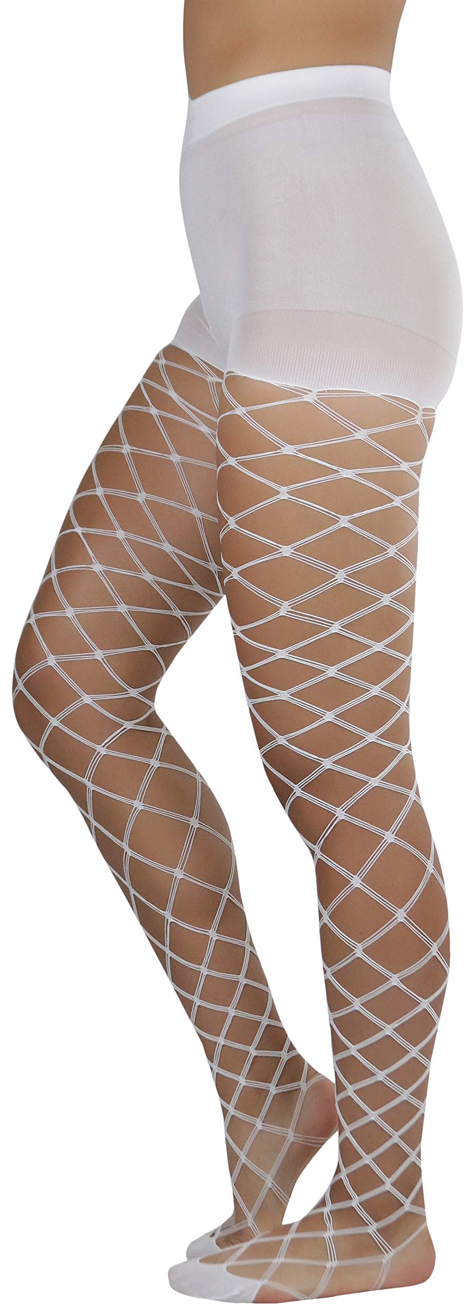 ToBeInStyle Women's Diamond Mesh Pantyhose - Sexy Sheer Stockings for Party, Date Night & Special Occasions