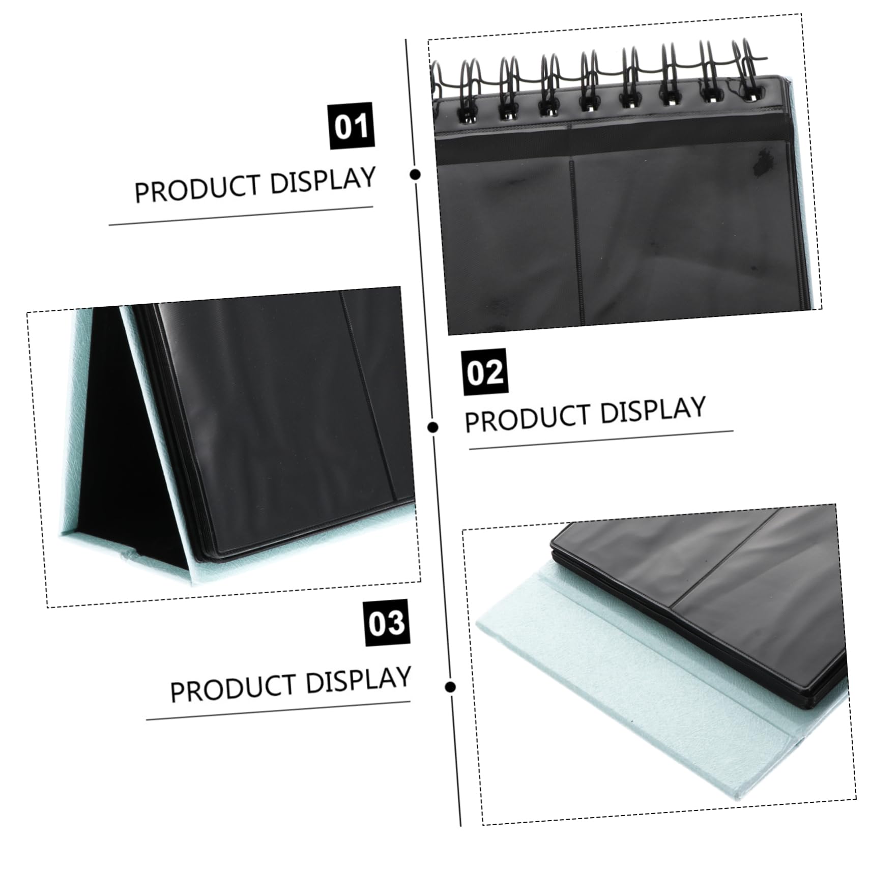 Abaodam 3-Pack 3-Inch Spiral Travel PVC Photo Album - Foldable Retro Picture Frame for 8x9, 9x7, 2.5x3.5 Photos | Table Calendar, Desk Display & Camera Accessory | Perfect for Travel Memories, Wedding Photos & Office Decor