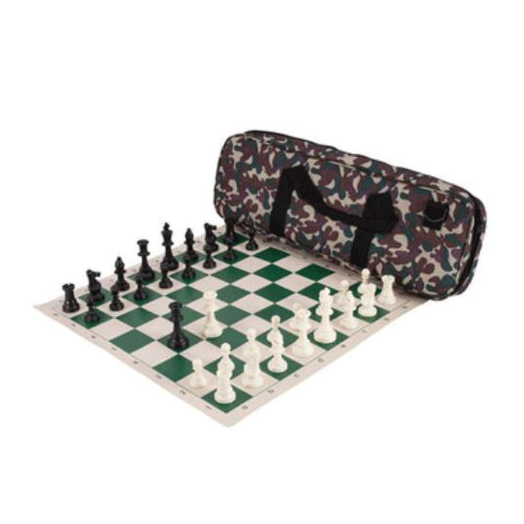 Magnetic Folding Backgammon & Chess Set for Kids and Adults - Portable Plastic Board Game with Dedicated Backpack (Camouflage) - Perfect for Travel, Family Game Nights, and Indoor/Outdoor Play