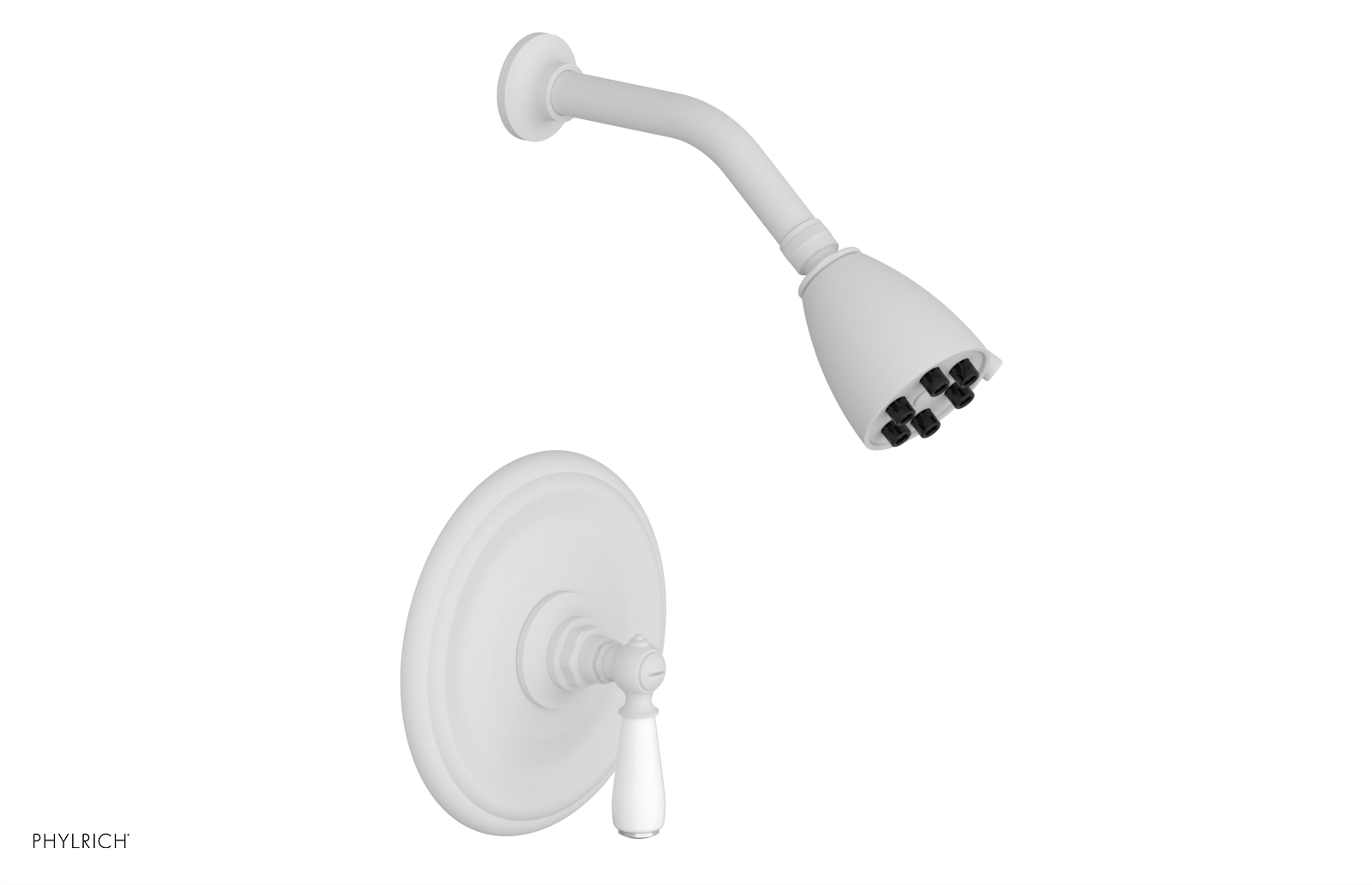 Jamestown Pressure Balance Shower Set with Lever Handle & White Accents - 165 22 - Perfect for Modern Bathroom Renovations & Spa-Like Shower Experience